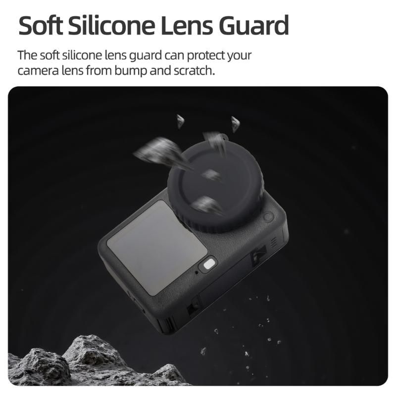 Precise Molded Silicone Lens Cap Cover for ACTION 6 Cameras Providing Shockproof Protections and Scratch Resistance