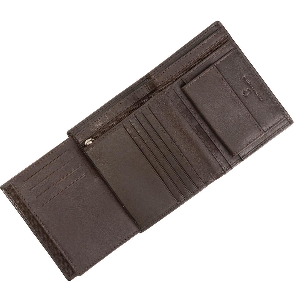 Wings Men' Brown Cowhide Leather Wallet
