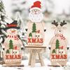 Wood Christmas Decoration Santa Claus Table Craft Ornament Xmas New Year Party Wedding Home Decor Supplies