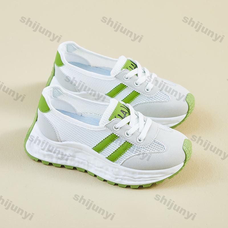 Fashion Women Chunky Sneakers 2025 Summer Outdoor Mesh Breathable Comfortable Sports Shoes Fashion Lace Up Height Increase Casual Shoes