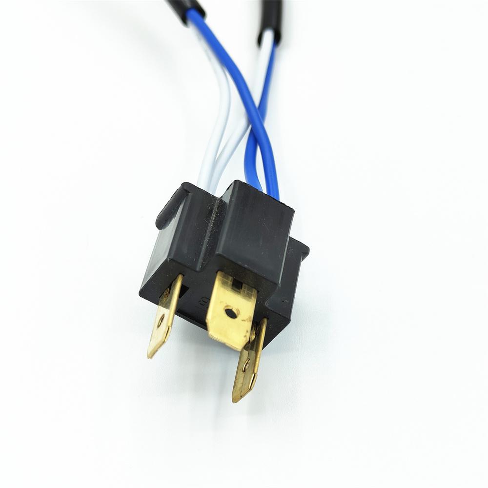 2Pcs H4 To 9006 / 9005 Headlight Lamp Bulb Conversion Wiring Harness Plug 100W