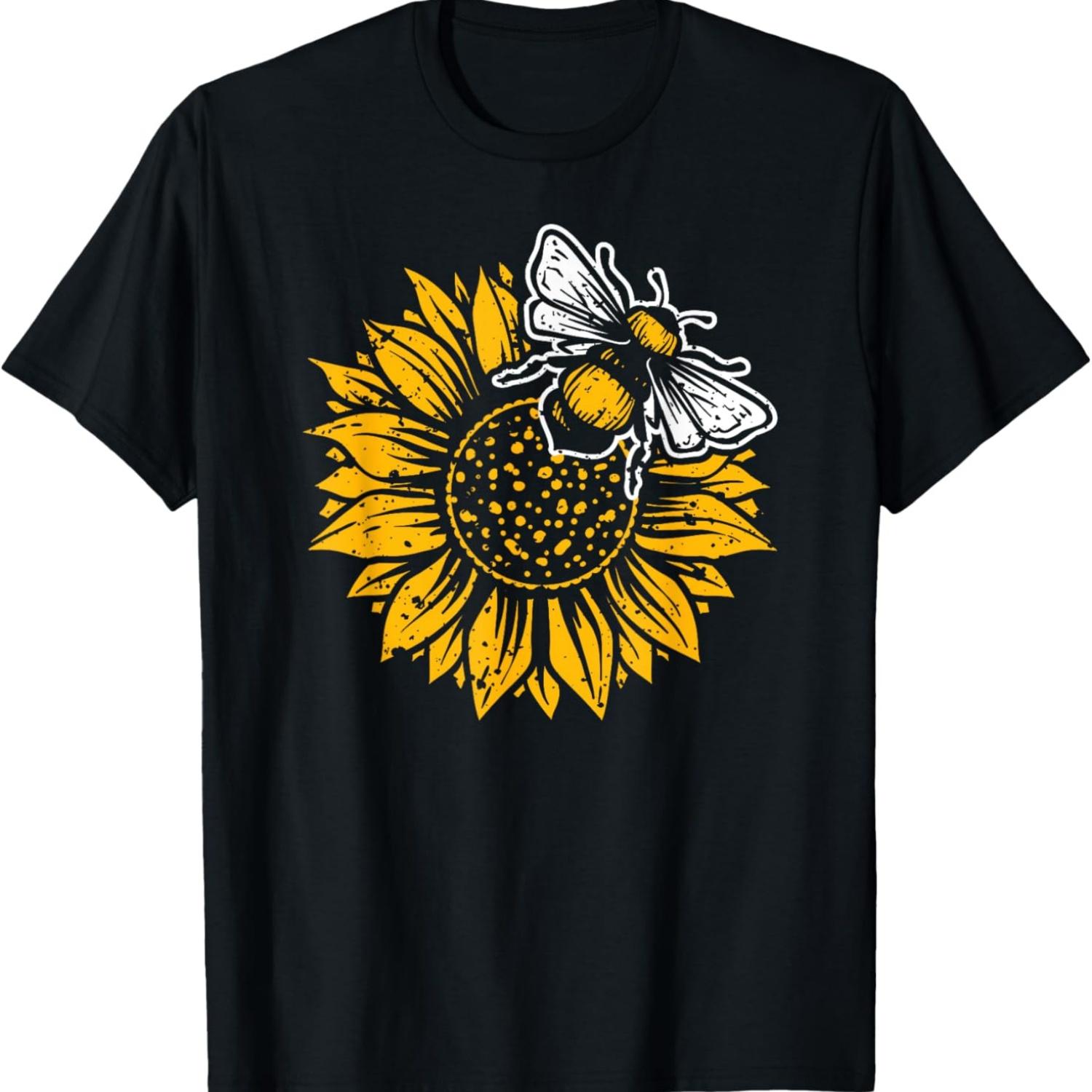 

Bumblebee Sunflower Springtime Save The Bees Honeybee T-Shirt XXXXXL чёрный