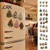 Weihnachts-Kühlschrankmagnete 6 Stück/Set Kühlschrank Kunst-Kit mit Kunstperlen, Schneemann Baum Weihnachtsmann Magnetische Schneeflocken-Dekorationen Magnete, DIY Mosaik Dekorativ für