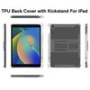 Transparente TPU-Rückseite mit Ständer für iPad 10.2 2021 2020 2019 (iPad 9. 8. 7. Generation) Stifthalter-Hülle 4 Stoßfeste Airbags