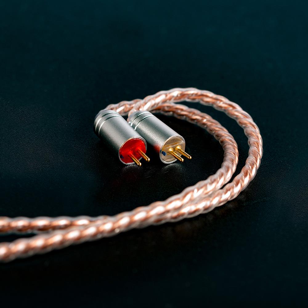 KBEAR 4 Core Copper Upgrade Earphones Cable With 2PIN/QDC/TFZ/MMCX Headphone Connector For KBEAR KS1 KZ ZSN PRO Gaming Headsets