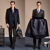 Antonio Men's Mid-Length Wool & Cashmere Coat with Detachable Liner & Mink Fur Collar