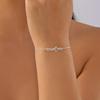 Zirconia Thin Chain Link Cross Bracelet Women's Adjustable Link Stacked Layered Chain Bracelets