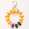 Independence Day & Halloween Sports Style Wooden Bead Keychain Bracelet