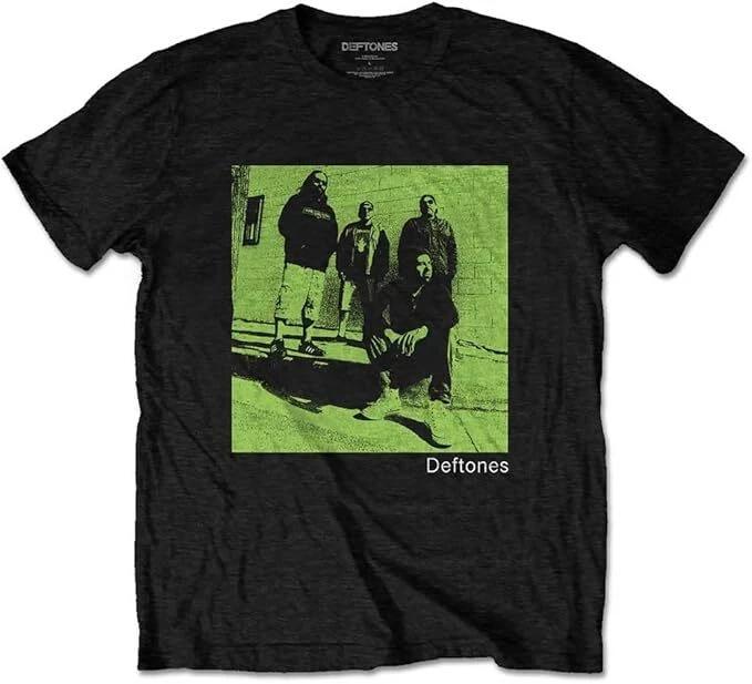 Officially licensed Deftones Green Photo Unisexs Black T Shirt Deftones Tee S
