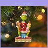 Lustiger und farbenfroher Grinch Acryl Weihnachtsbaum Hängeornament zur Autodekoration