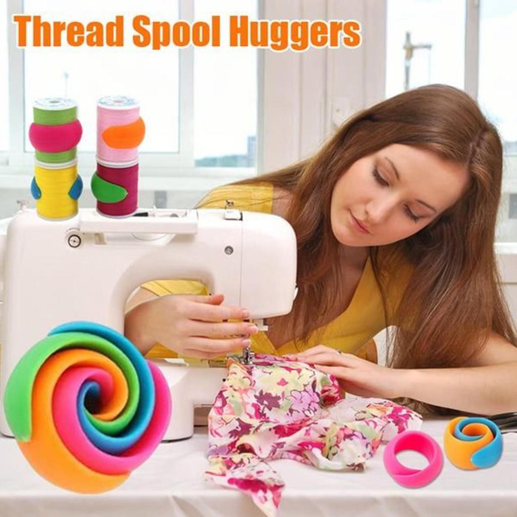 Thread Spool Hugger 20 Pieces Sewing Thread Spool Huggers Space-Saving Slim Stopper Organizers Gadget for Embroidery Men Women