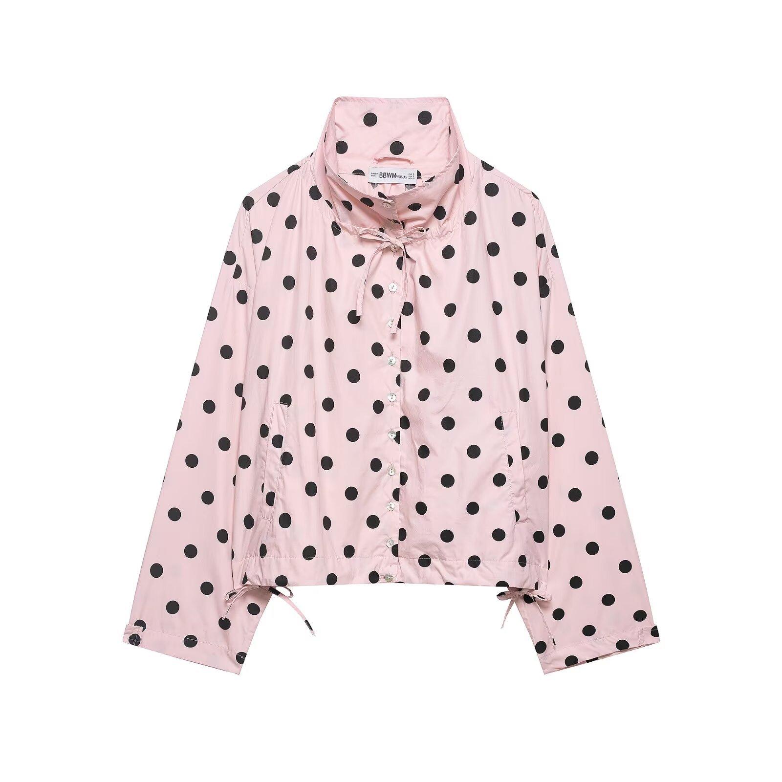 European and American style, new women s clothing, fashionable, casual, fashionable, polka dot jacket 4341730 XS