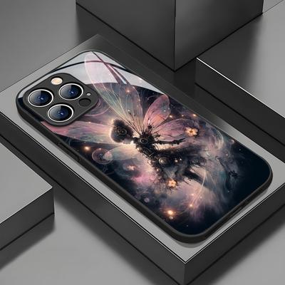 Sternen-Illusion Schmetterlingsmuster Gehärtetes Glas Handyhülle Für iPhone 11 12 13 14 15 16 17 Pro Max 17Air 7 8 Plus XS X XR Hülle