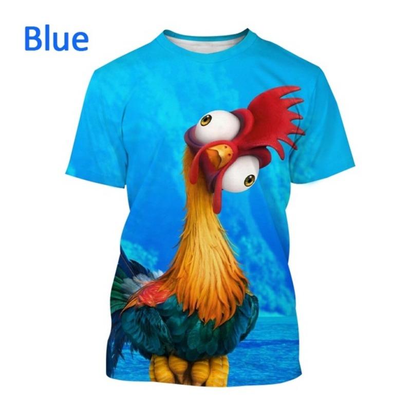 

Летняя новая мода забавная цыпленок 3D принтованная футболка забавная крутая цыпленок футболка унисекс модная графическая футболка с короткими рукавами топ 5XL