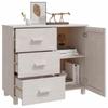 Hamar Sideboard White 90 X 40 X 80 Cm Solid Pine Wood