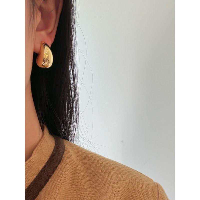 Niche Style Drop-Shaped Fashion Metal Cold Style Earrings