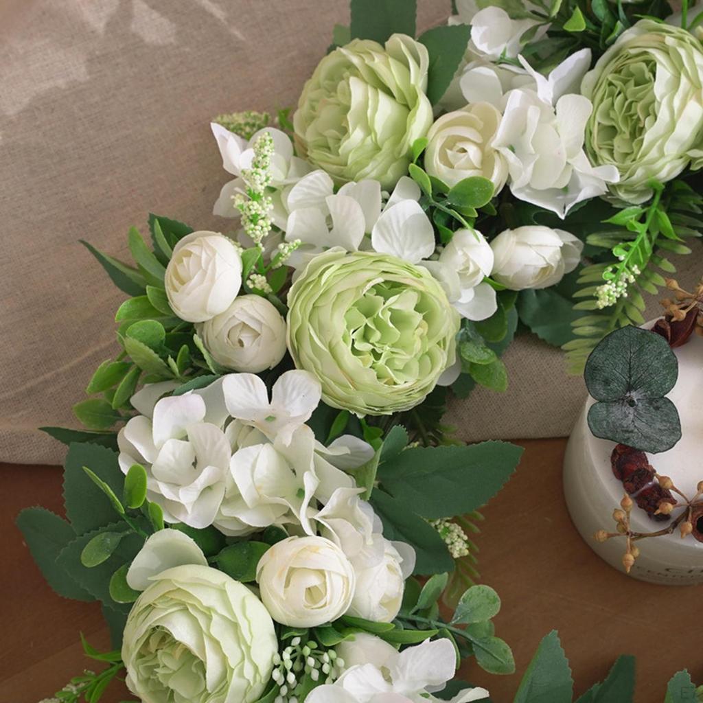 Artificial Peony Flower Wreath Blooming Silk Peonies for Spring Floral Wedding Indoor