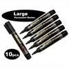 10pcs Black Permanent Marker Pens – Quick Dry, Non-Fading, Ideal for Logistics & Shipping