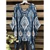 T-shirt da Donna Bohémien Vacanza Stampa Semplice Top Irregolari Canapa Girocollo Moda Versatili Manica Corta Vestiti Y2k
