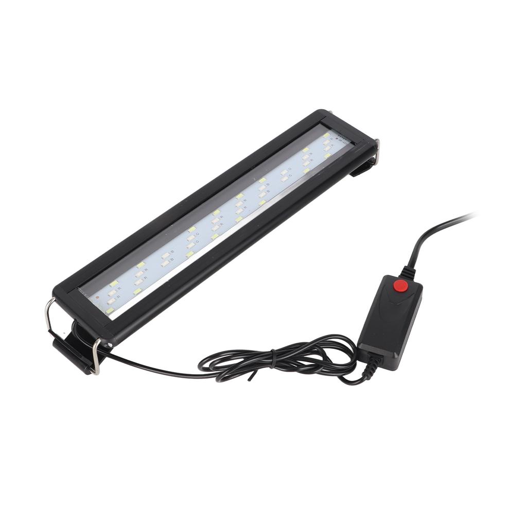 LED Aquarium Light Color Changing 3 Levels Adjustable 4 Rows Fish Tank Light with Extendable