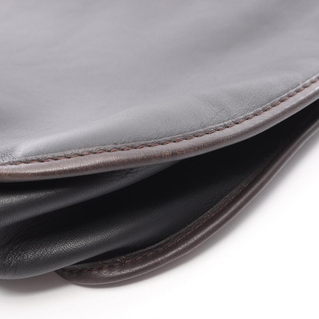 Used LOEWE Sophia Anagram Shoulder Bag leather Black Brown Used Women