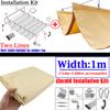Outdoor Retractable Sun Shade Sail Waterproof Sun Canopy UV Protection Pergola Shade Net for Garden Patio Courtyard Backyard