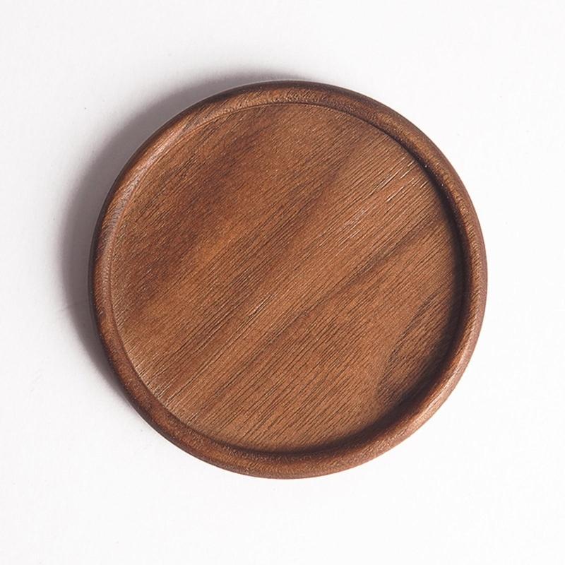 4Pcs Wood Coaster for Drink Table Protective Wooden Round Pad for Coffee Table Cup Coaster Mats Home Decorations