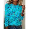 Camiseta con estampado de diseño holgado de talla grande para mujer, nueva, para Primavera, Verano, Otoño e Invierno, cuello redondo, manga larga
