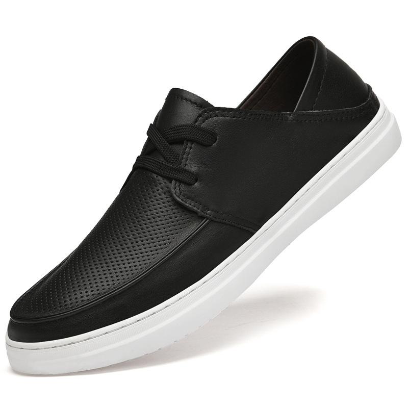 

Men s shoes 2025 autumn and winter new first-layer cowhide casual shoes men s business fashion shoes soft leather trend board shoes 44