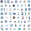 60 Blue Graffiti Stickers: Moldy Taylor Design, Waterproof for DIY Decoration on Guitar, Notebook, Skateboard