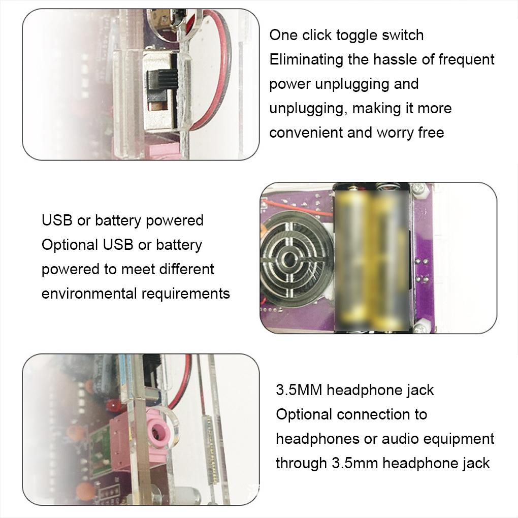 DIY FM Radio Electronic Kit Adjustable Frequency 87-108MHz Digital Display DIY Soldering Project Practice Solder RDA5807S