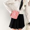 This year's popular corduroy small square bag women's shoulder crossbody cherry bag fashionable versatile small backpack travel bag