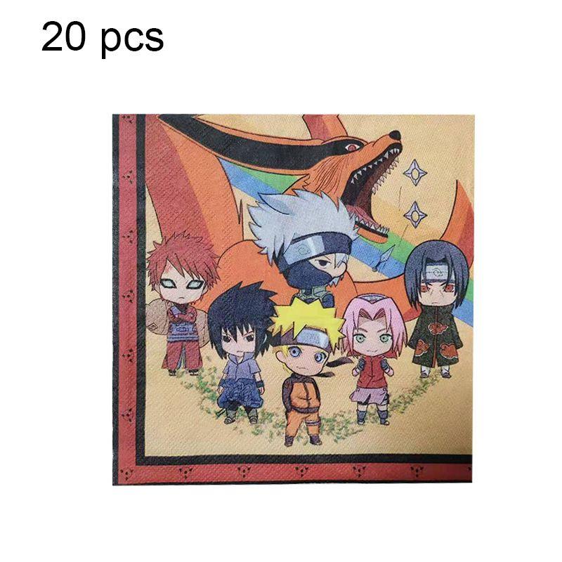 Vibrant Naruto Ninja Theme Birthday Party Supplies Including Banners And Cake Toppers