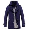 Men's Fashion Long Coat Long Sleeved Cotton Casual Business Jacket Winter Street Shooting Men's Clothing