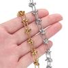 1M/Pack 6.5*12.5mm Stainless Steel Knot Chains Golden Handmade Chains for DIY Necklace Bracelets Jewelry Making Accessories