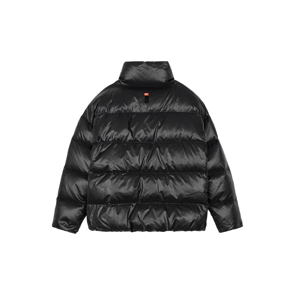 Nike Culoare uni Jachetă casual cu guler în jos pentru femei Îmbrăcăminte exterioară Negru DV0555-010