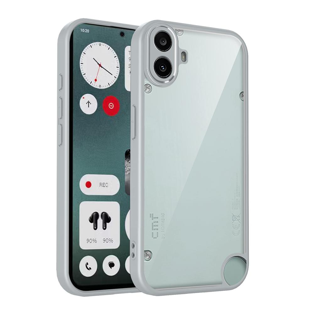 KEYSION Transparente Hülle für Nothing CMF Phone 2 Pro 1 Weiches Silikon + PC Klare Stoßfeste Handy-Rückabdeckung für CMF Phone 1 2 Pro
