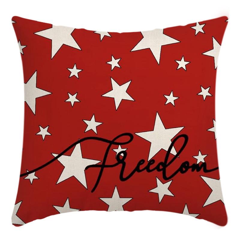 New Independence Day Cushion Pillow Cover Nordic Linen Pillow Cover