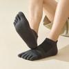 Yoga Pilates Five Finger Socks Ankle Men Non Slip Mesh Solid Simple Athletic Sport Boat Toe Socks