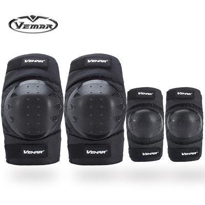 Motorcycle Off-Road Protective Gear Set Knee Elbow Pads With Short Shin Guards PP Shell Cycling Safety Riding