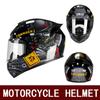 DOT Full Helmet Motorcycle Imitation Men's and Women's Electric Car Helmet Four Seasons Anti-fog Kart Racing Big Tail Helmet Hel