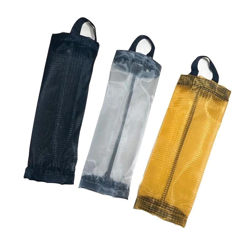 Kitchen Trash Bags Holder Mesh Dispenser Storage Bag Garbage Bags Foldable Hanging Mesh Garbage Bag Organizer For Home Kitchen Supplies