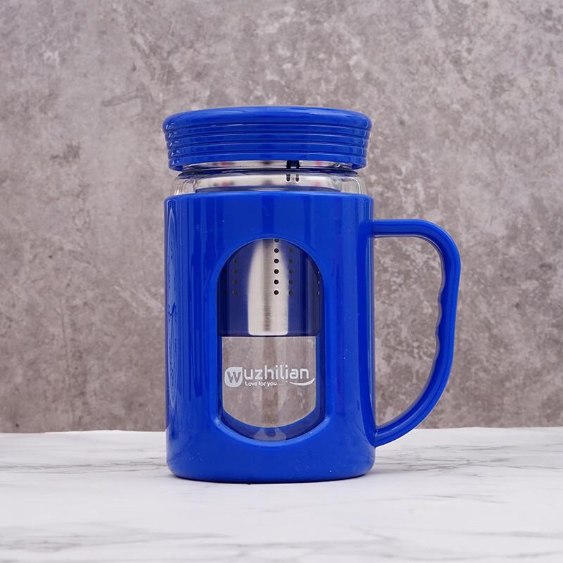 Shangqi Double Wall Glass Tea Infuser Bottle with Handle