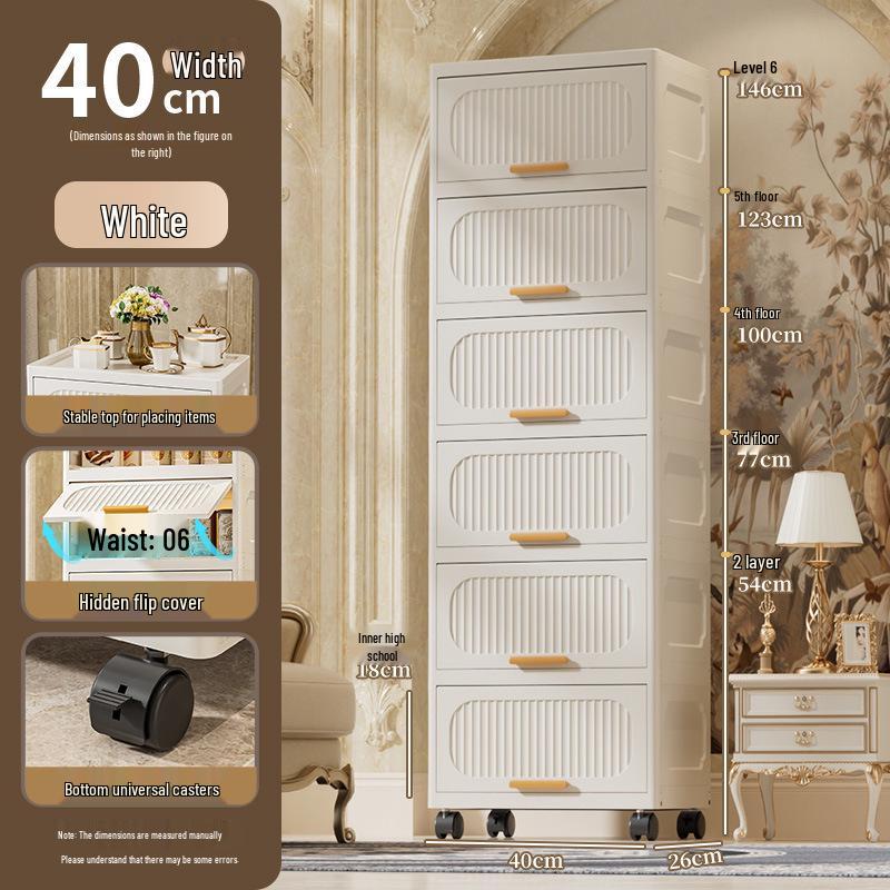 Multi-Layer Plastic Storage Cabinet for Children's Clothes, Snacks, Toys, Bedroom, Wardrobe, and Medicine.