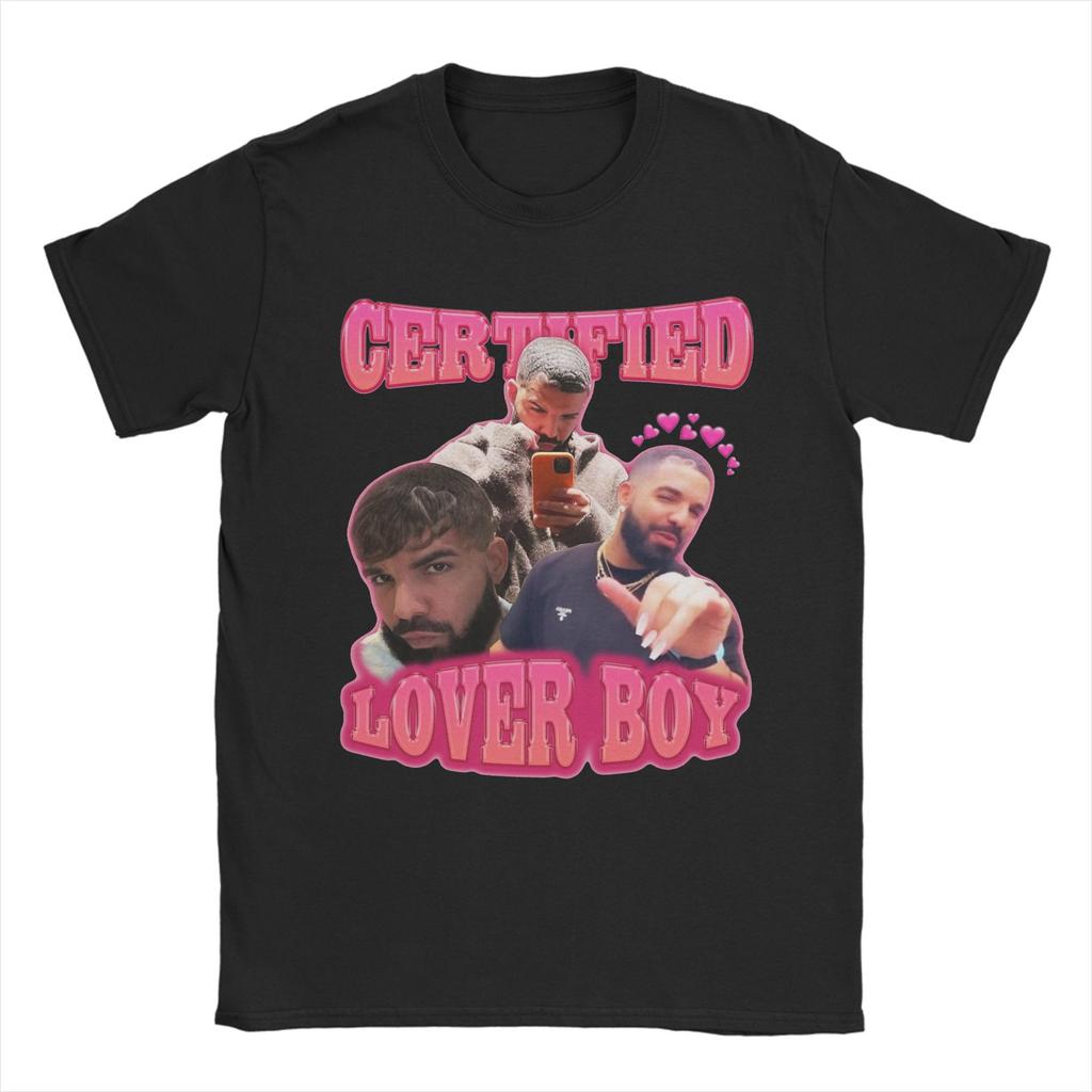 Zertifizierter Lover Boy Drakes Herren T-Shirts Lässiges T-Shirt Kurzarm Rundhals T-Shirts Reine Baumwolle Geschenkidee Kleidung