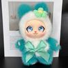 Soft Kawaii Plush Bunny Pendant with Knitted Flower Bow Fashion Bag Charm for Girls Birthday Gift Schoolbag Decor