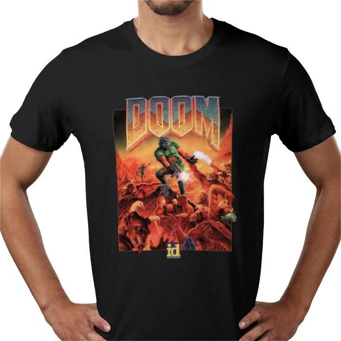 Видеоигра Doom графическая винтажная футболка 5 цветов - все размеры S