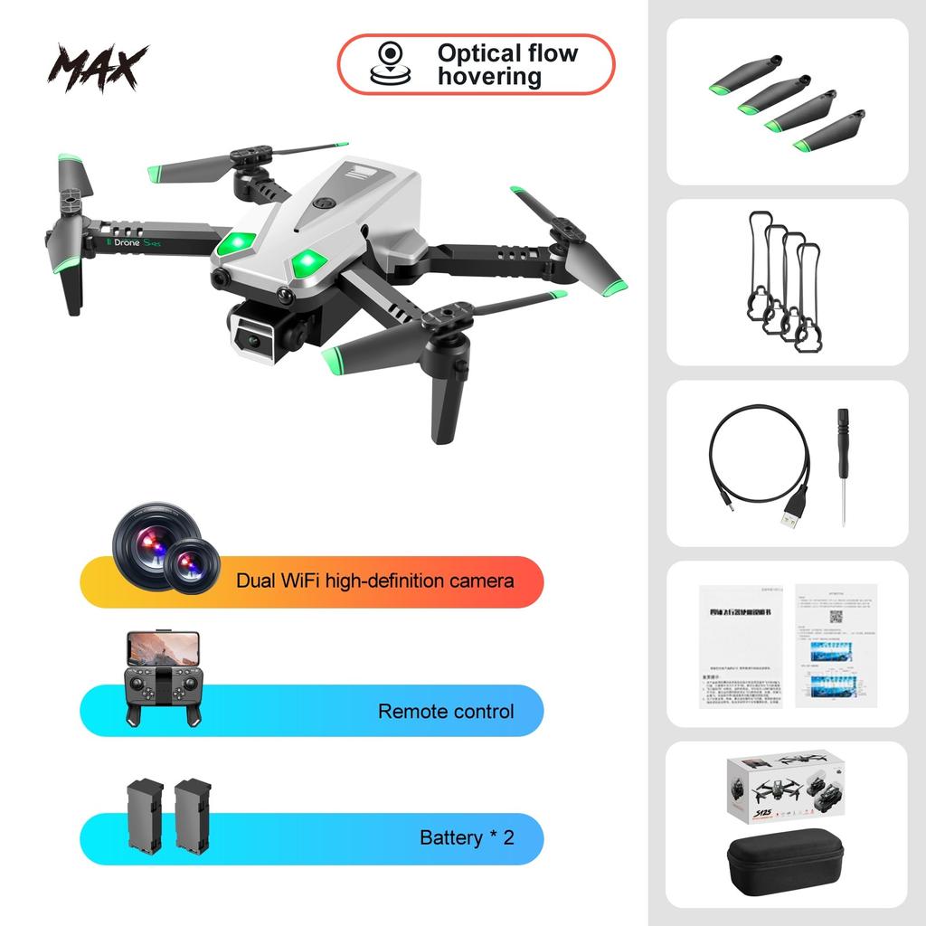 S125 Mini Folding Radio-controlled Aircraft Obstacle Avoidance Optical Flow Fixed HD Dual Camera Children Remote Control UAV