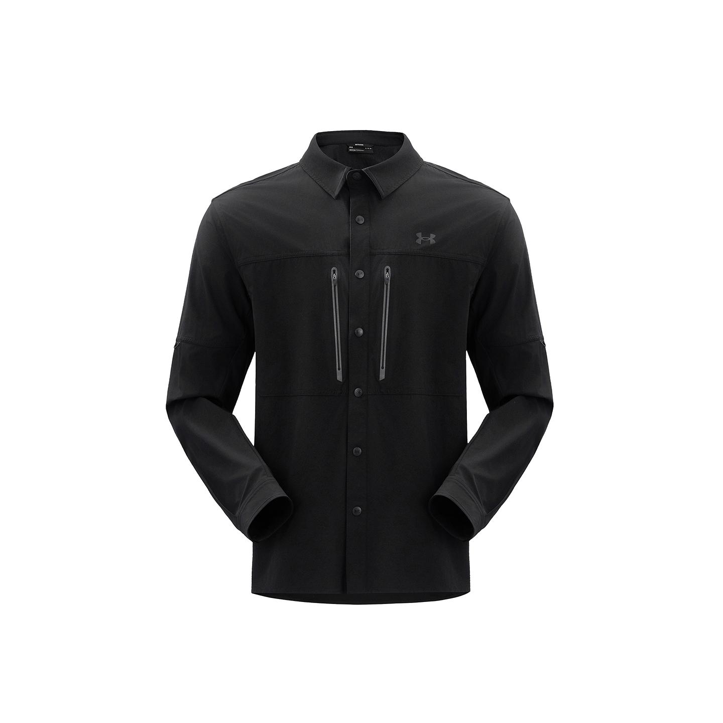 

Under Armour SS25 Hiking Series Fashion Comfortable Versatile Classic Long Sleeve Shirt Men shirts Twilight-Black 15113215-0033 S