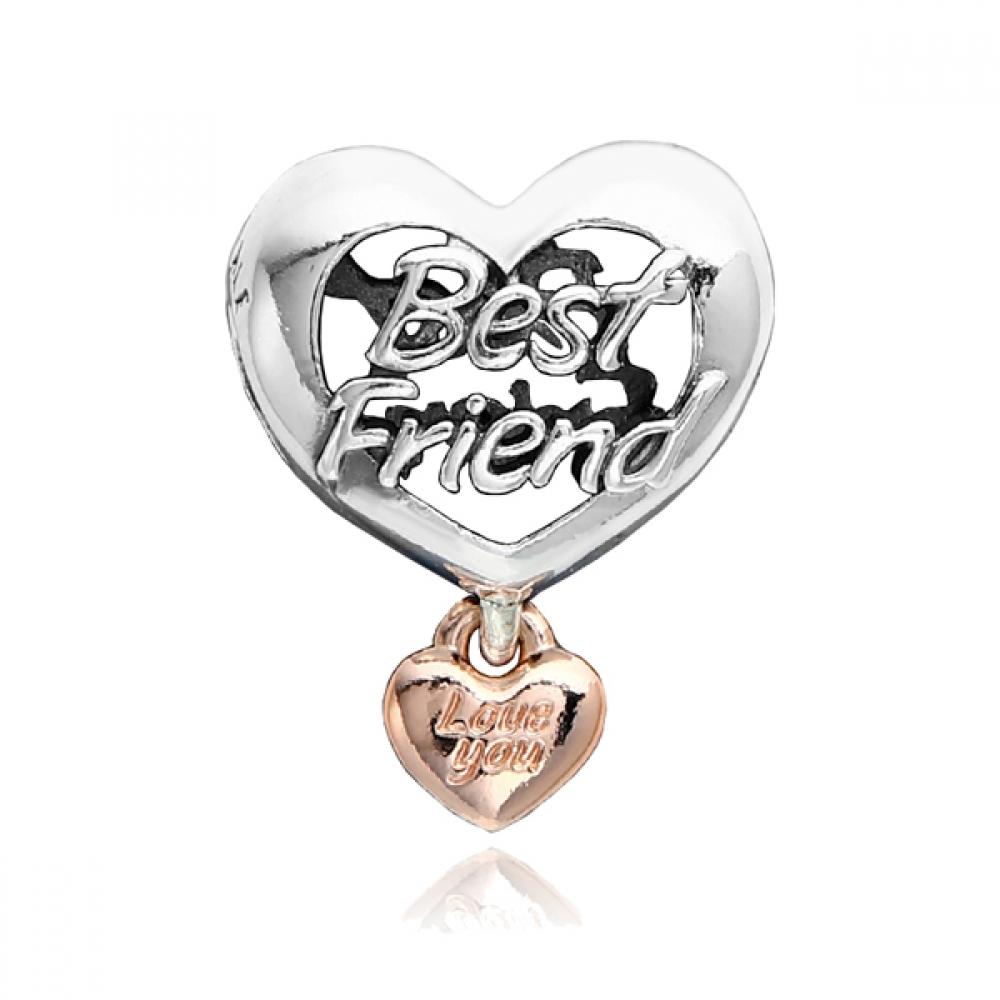 Pandora 782243c00 Love You Best Friend Heart Charm